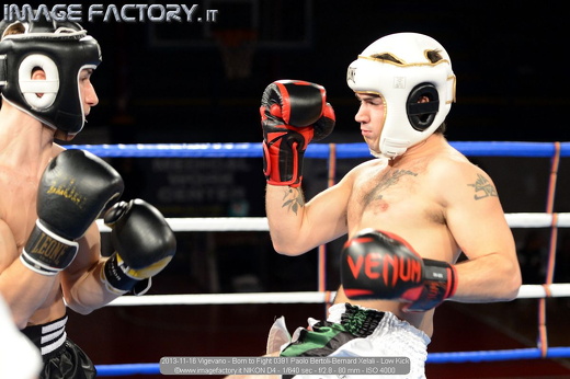 2013-11-16 Vigevano - Born to Fight 0391 Paolo Bertoli-Bernard Xelali - Low Kick